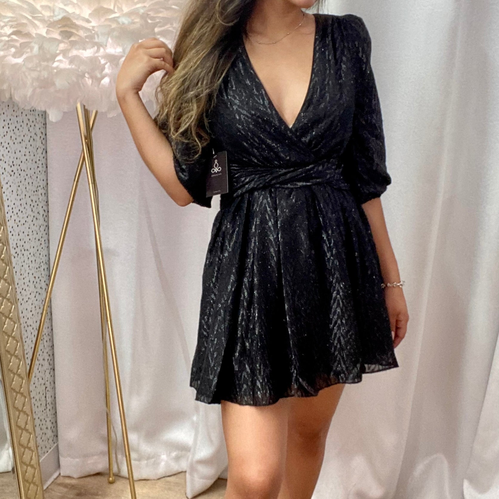 Shimmer Black Dress