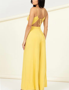 Yellow Cutout Jumpsuit