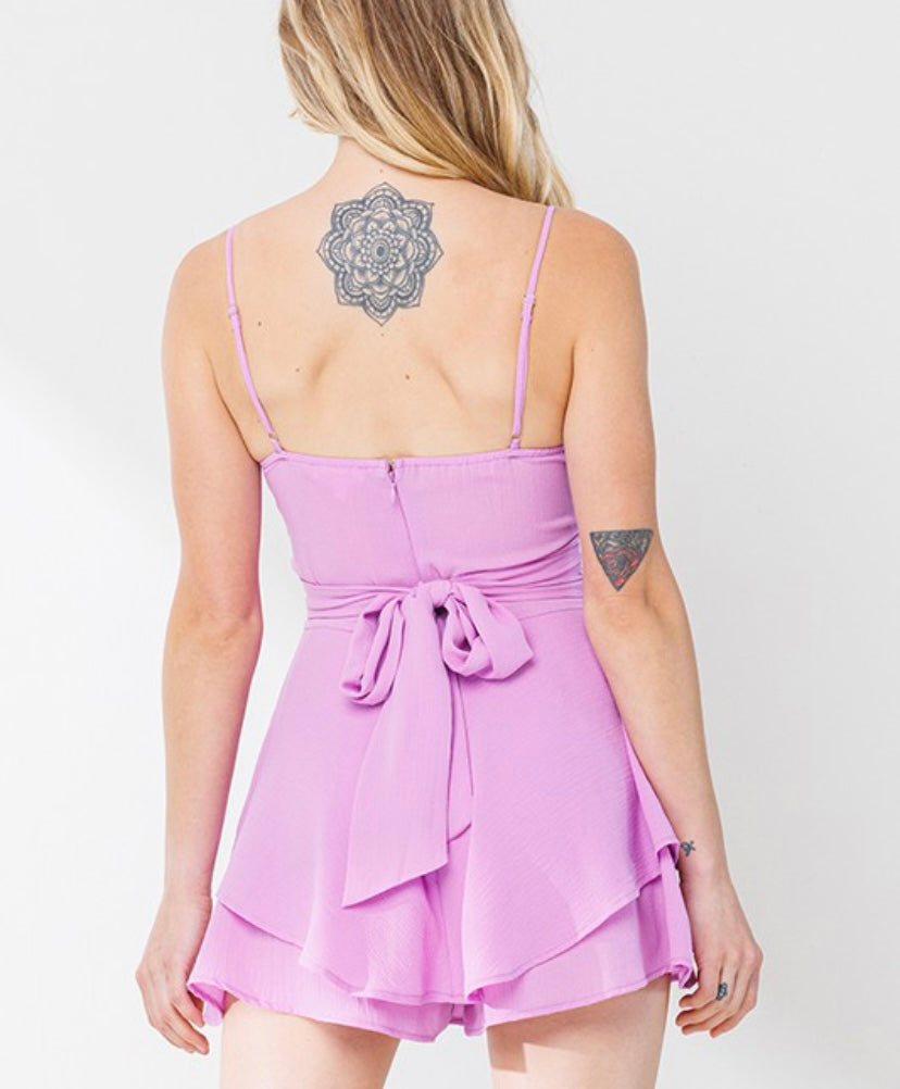 Lavender Spaghetti Strap Romper