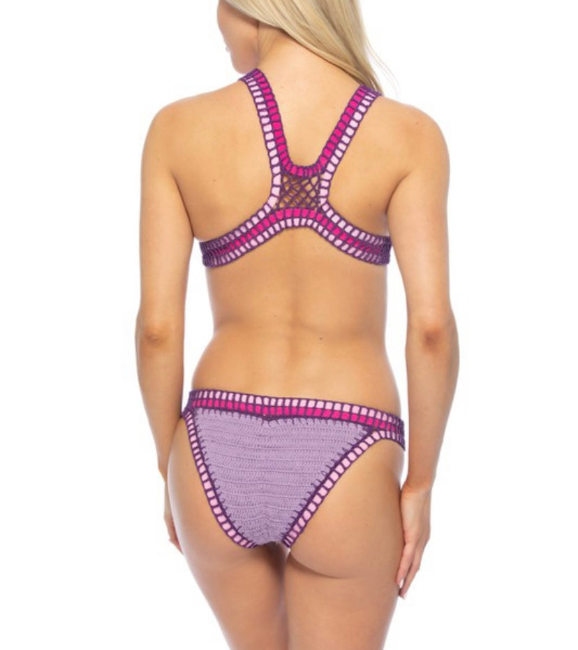 Hand Made Crochet Purple Bikini