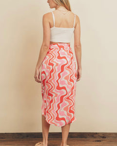 Groovy Swirl Wrap Around Skirt