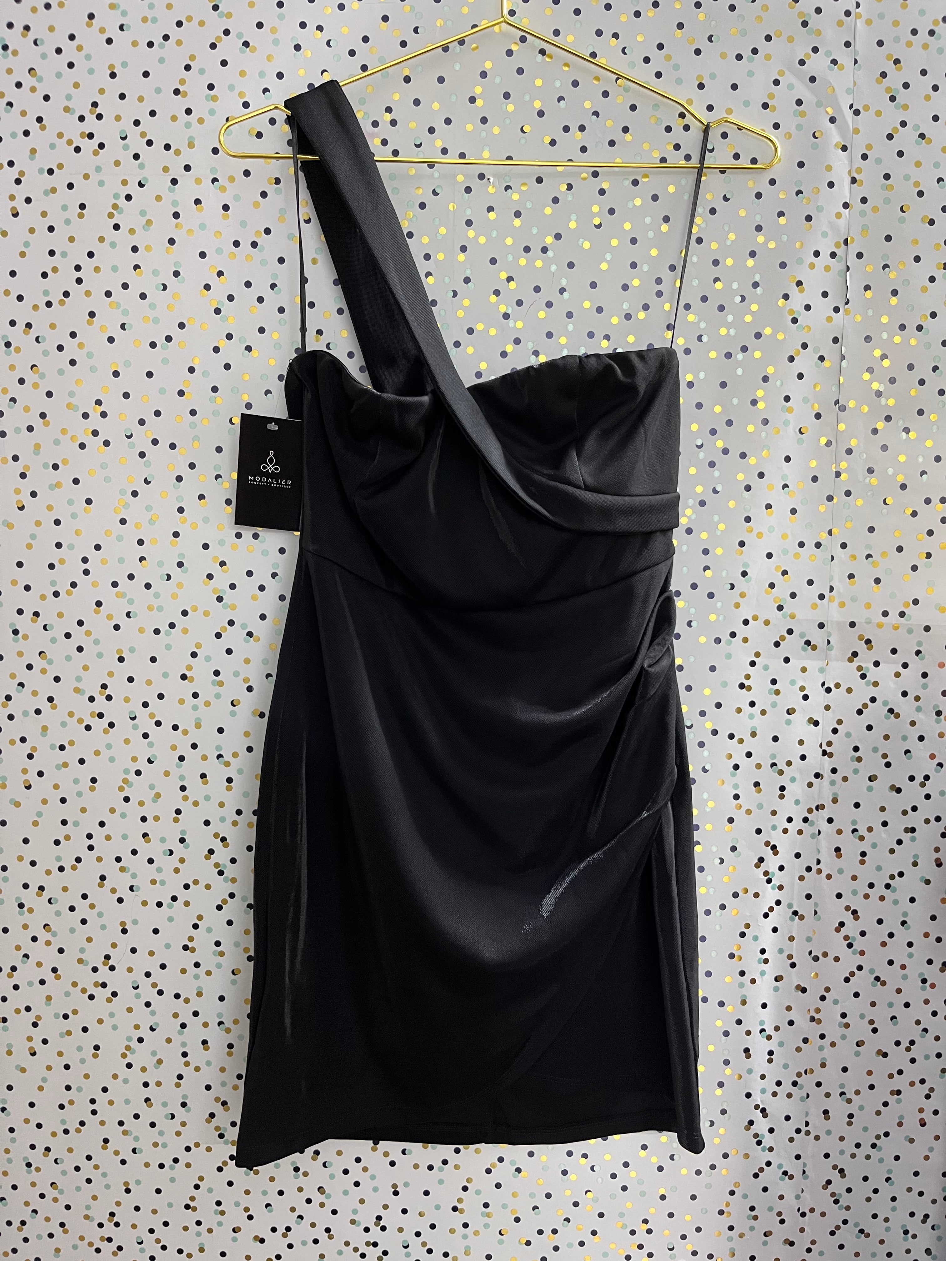 Black One Shoulder Bodycon Dress MODALIER Black One Shoulder Bodycon Dress MODALIER