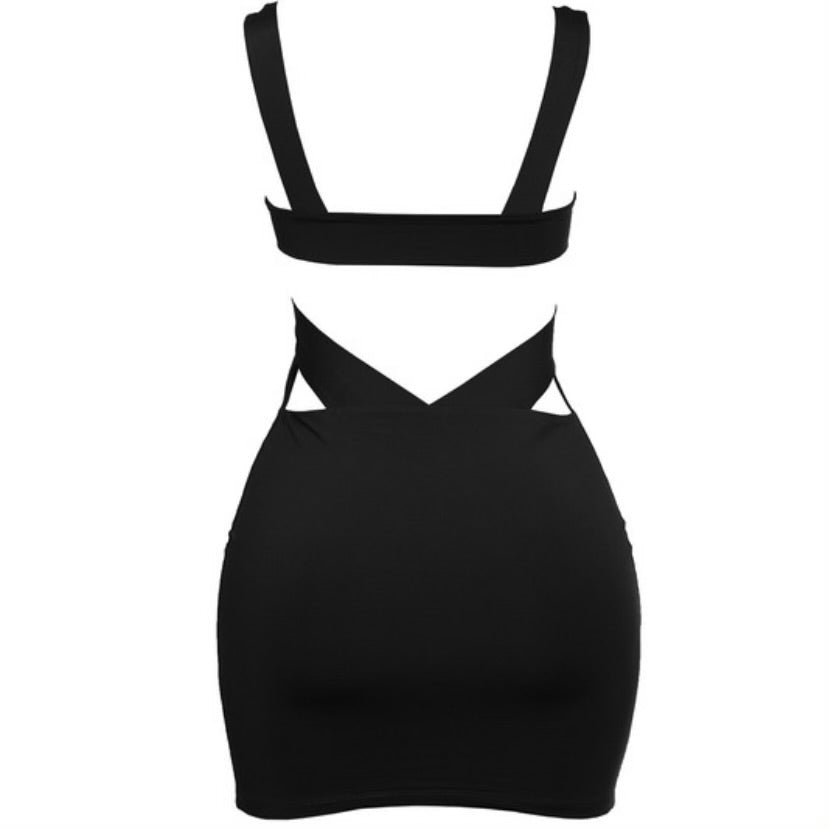 Black Blackless Bodycon Dress