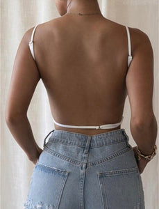 Backless White Crop Top