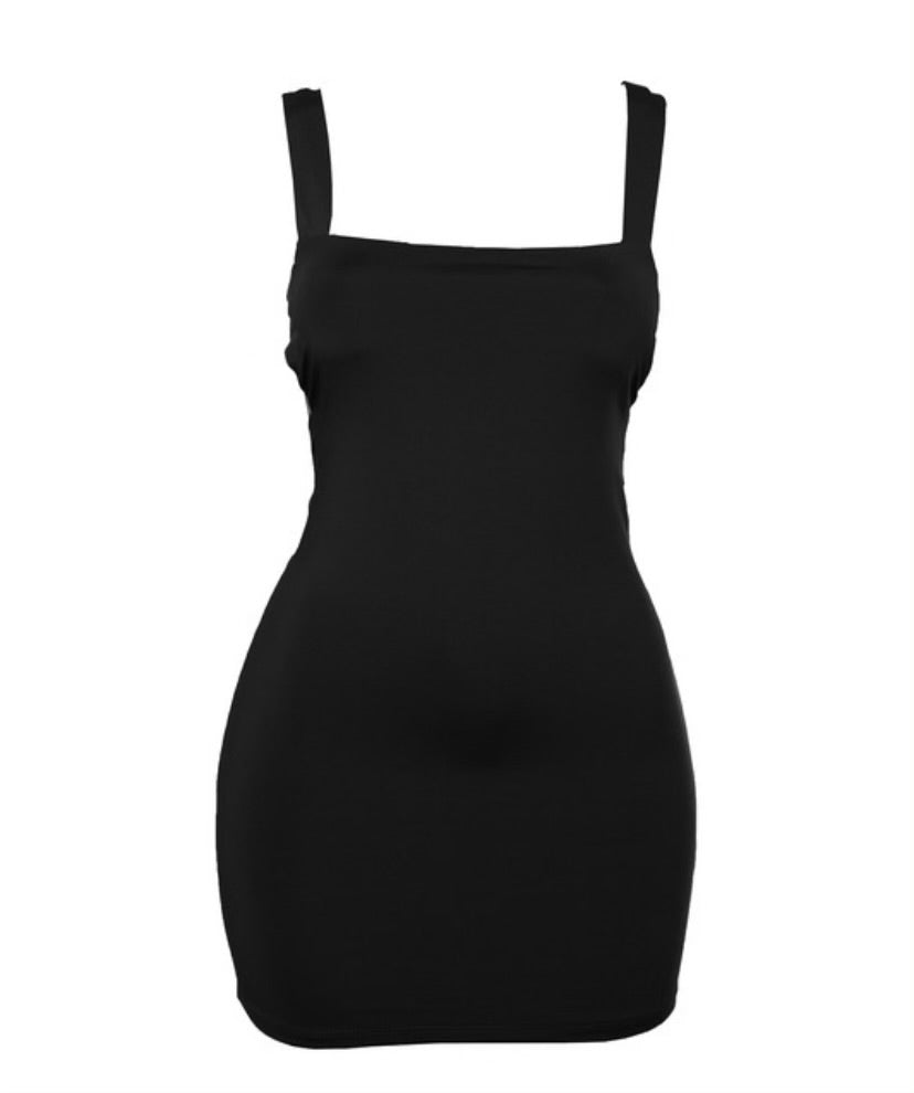 Black Blackless Bodycon Dress