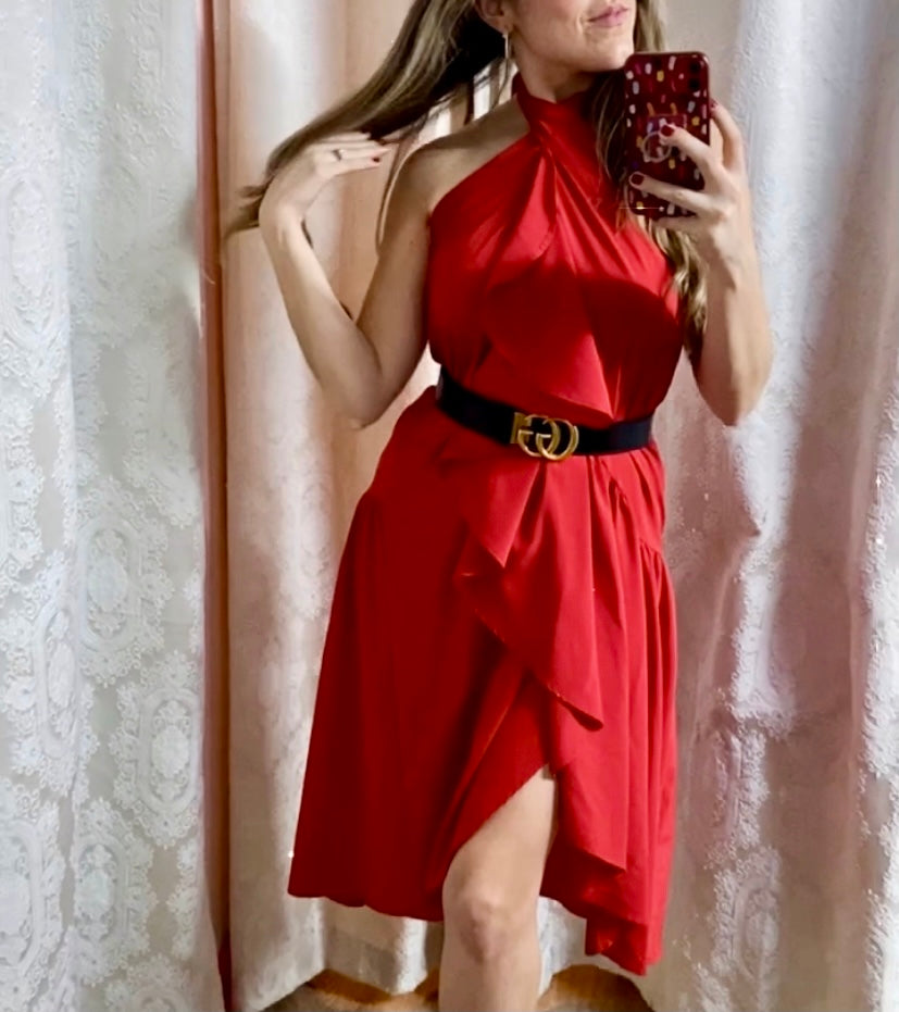 Wrap Around Multiway Red Skirt/ Dress