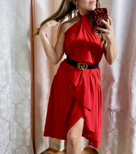 Wrap Around Multiway Red Skirt/ Dress