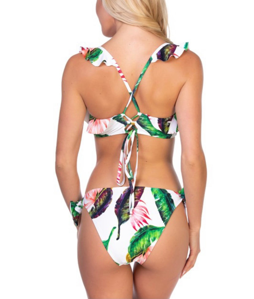 Lotus Print Underwired Bikini