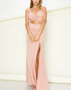 Blush Pink Satin Dress