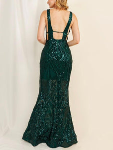 Emerald Sequins Mermaid Dress