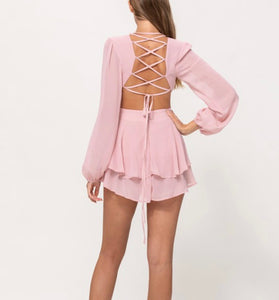 Gorgeous Back Blush Cutout Romper