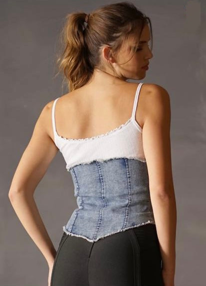 Denim Waist Corset