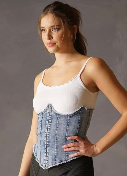 Denim Waist Corset