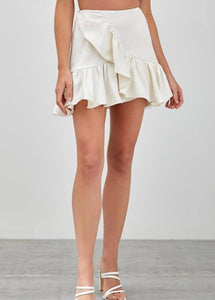 Ivory Ruffled Skirt