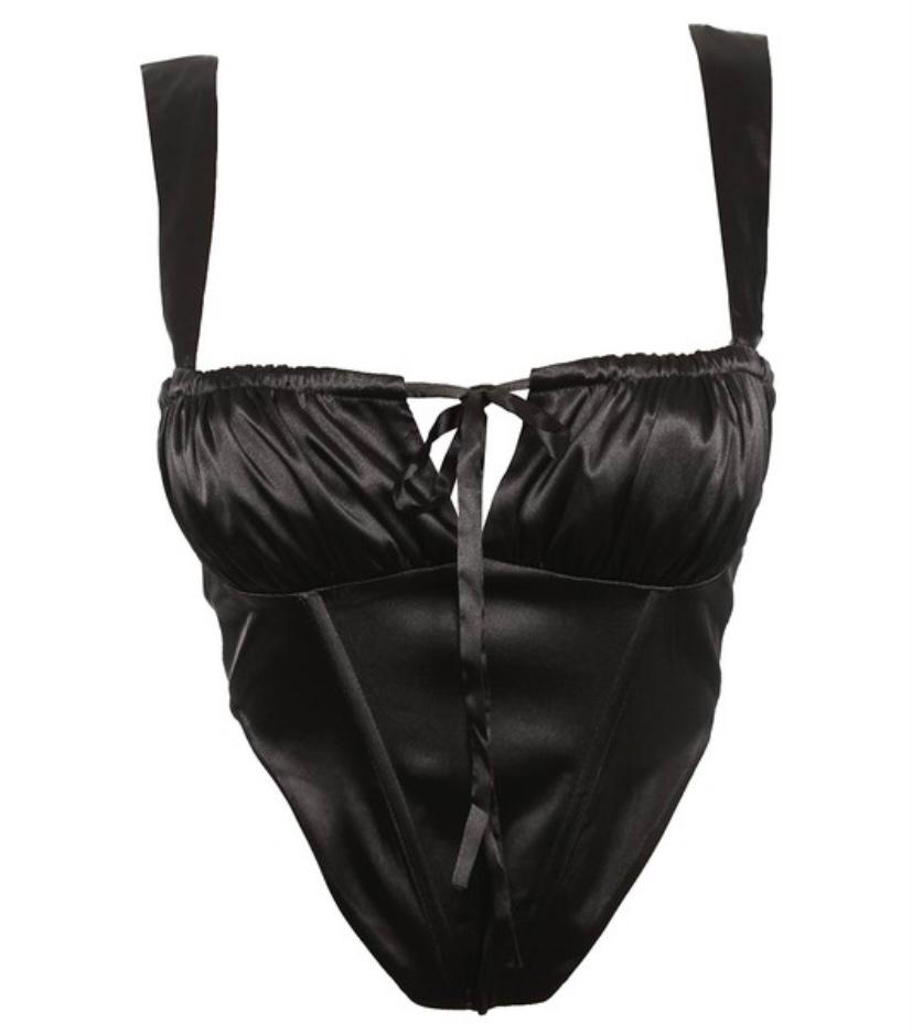 Satin Black Corset